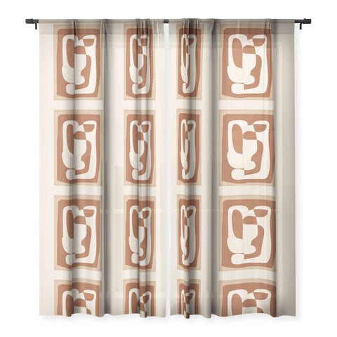 Nadja Abstract Geometry 2 Sheer Window Curtain