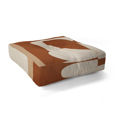 Nadja Abstract Geometry 2 Floor Pillow Square