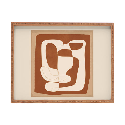 Nadja Abstract Geometry 2 Rectangular Tray