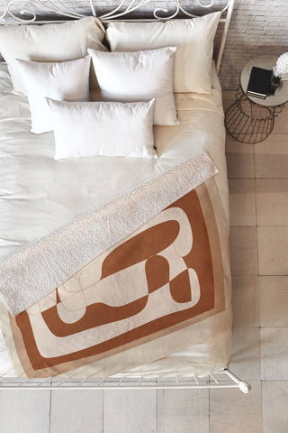 Nadja Abstract Geometry 2 Fleece Throw Blanket