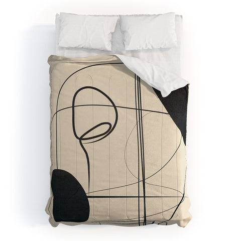 Nadja Abstract Line Art VIII Comforter