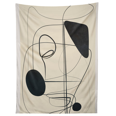 Nadja Abstract Line Art VIII Tapestry