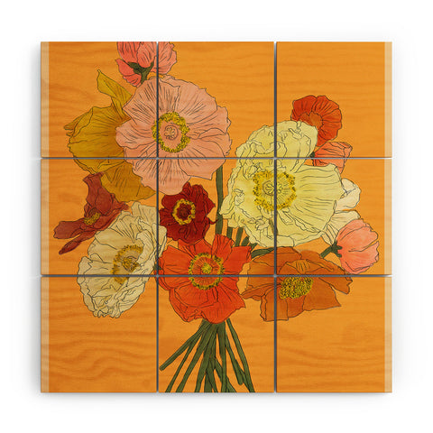Nadja Bountiful Bouquet 2 Wood Wall Mural