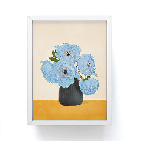 Nadja Bouquet Gift Blue Framed Mini Art Print