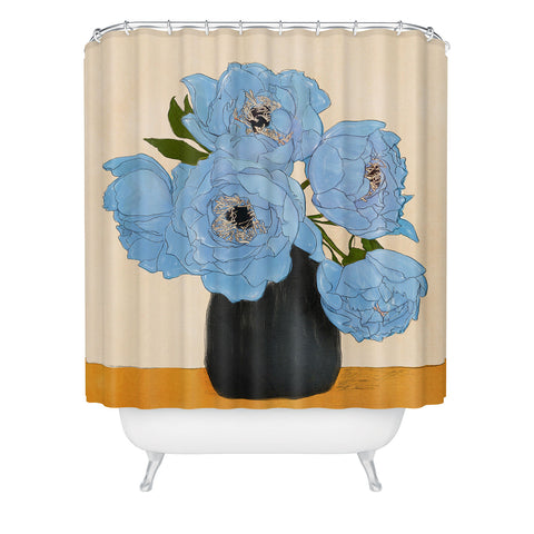 Nadja Bouquet Gift Blue Shower Curtain