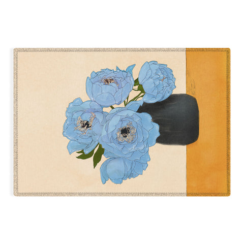 Nadja Bouquet Gift Blue Outdoor Rug
