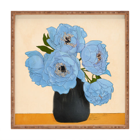 Nadja Bouquet Gift Blue Square Tray