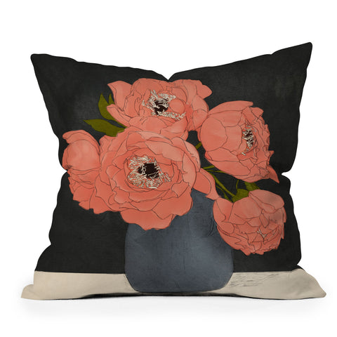 Nadja Bouquet Gift Red Outdoor Throw Pillow