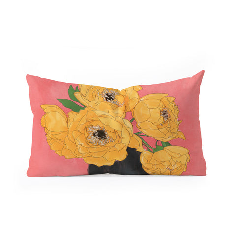 Nadja Bouquet Gift Sunny Oblong Throw Pillow