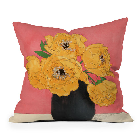 Nadja Bouquet Gift Sunny Throw Pillow