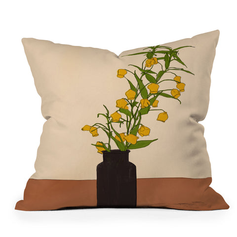Nadja Branch Gift Terracotta Outdoor Throw Pillow