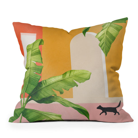 Nadja Cat Space III Throw Pillow