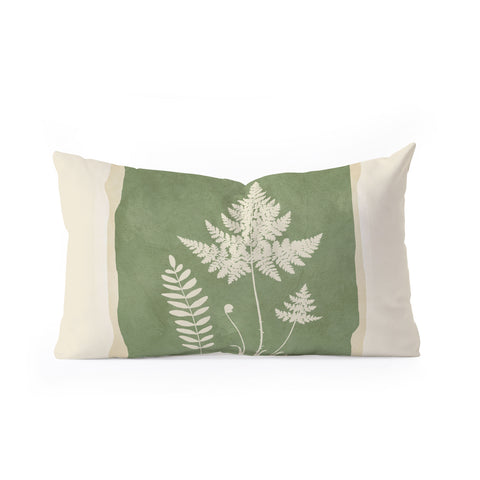 Nadja Leaf Design 16 Oblong Throw Pillow