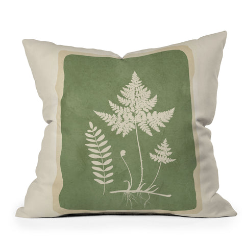 Nadja Leaf Design 16 Outdoor Throw Pillow