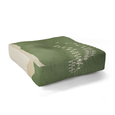 Nadja Leaf Design 17 Floor Pillow Square