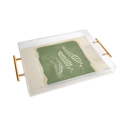 Nadja Leaf Design 17 Acrylic Tray