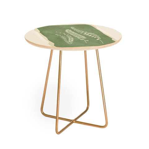 Nadja Leaf Design 17 Round Side Table