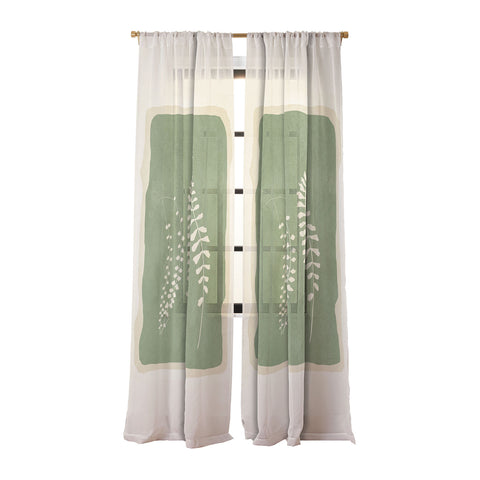 Nadja Leaf Design 17 Sheer Non Repeat