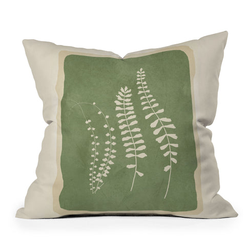 Nadja Leaf Design 17 Throw Pillow
