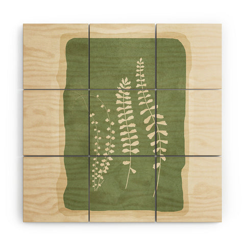 Nadja Leaf Design 17 Wood Wall Mural