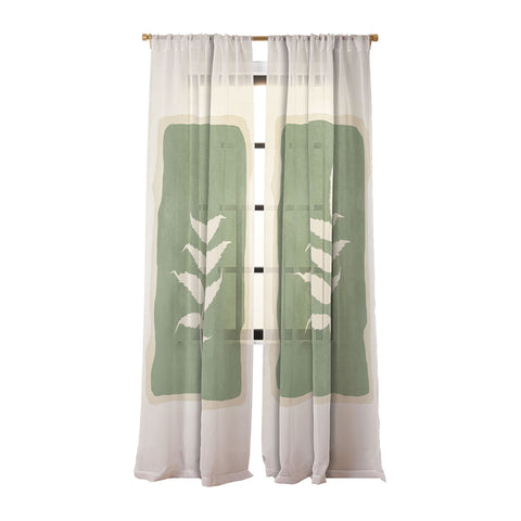 Nadja Leaf Design 19 Sheer Non Repeat
