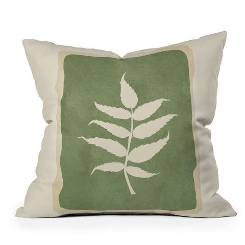 Nadja Leaf Design 19 Throw Pillow