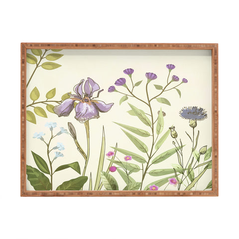 Nadja Little Blooming Wildflowers Rectangular Tray
