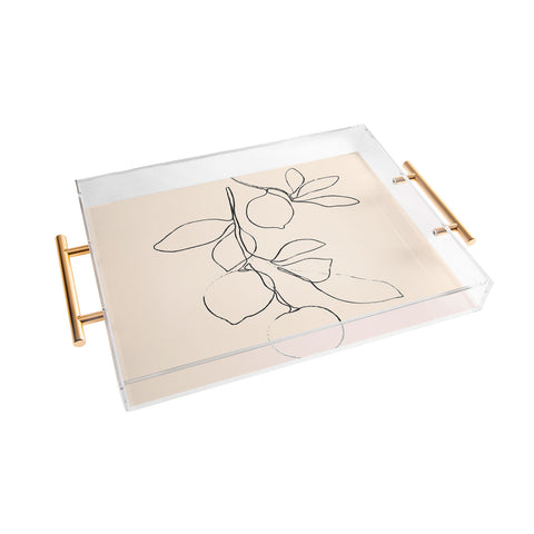 Nadja Minimal Lemons Acrylic Tray
