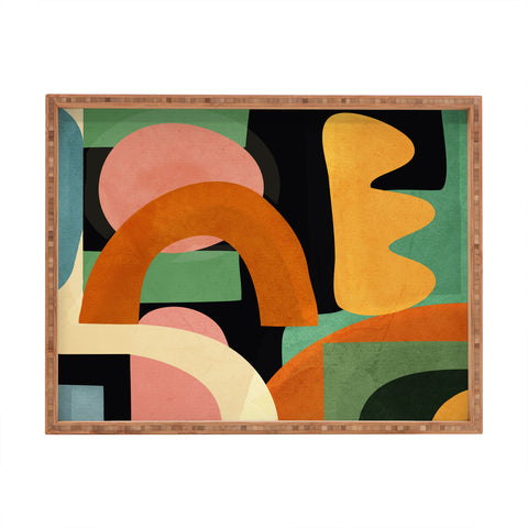 Nadja Minimal Modern Abstract 32 Rectangular Tray