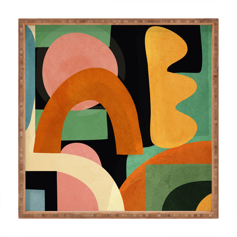 Nadja Minimal Modern Abstract 32 Square Tray