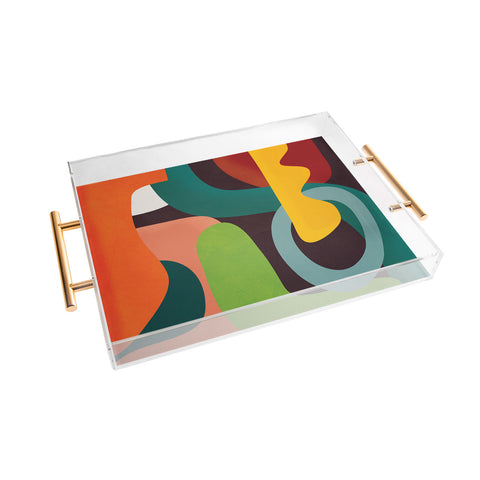 Nadja Minimal Modern Abstract 39 Acrylic Tray