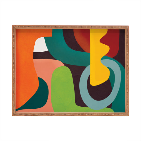 Nadja Minimal Modern Abstract 39 Rectangular Tray