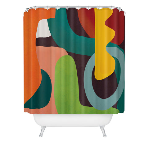 Nadja Minimal Modern Abstract 39 Shower Curtain