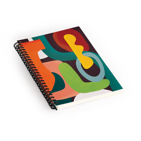 Nadja Minimal Modern Abstract 39 Spiral Notebook