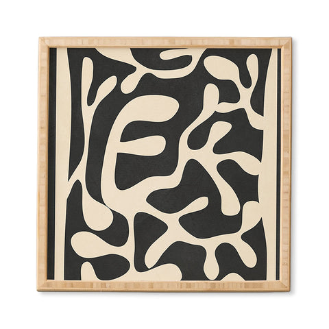 Nadja Minimalist Abstract Leaves 1 Framed Wall Art