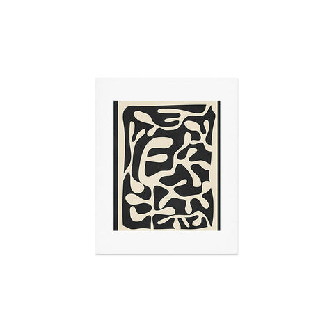 Nadja Minimalist Abstract Leaves 1 Art Print
