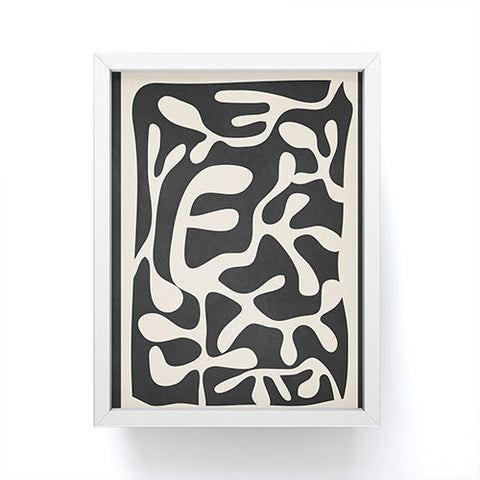 Nadja Minimalist Abstract Leaves 1 Framed Mini Art Print