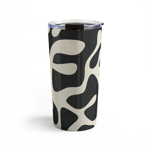 Nadja Minimalist Abstract Leaves 1 Travel Mug