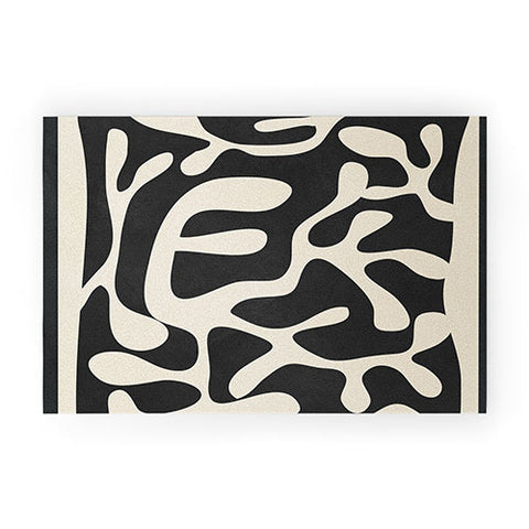 Nadja Minimalist Abstract Leaves 1 Welcome Mat