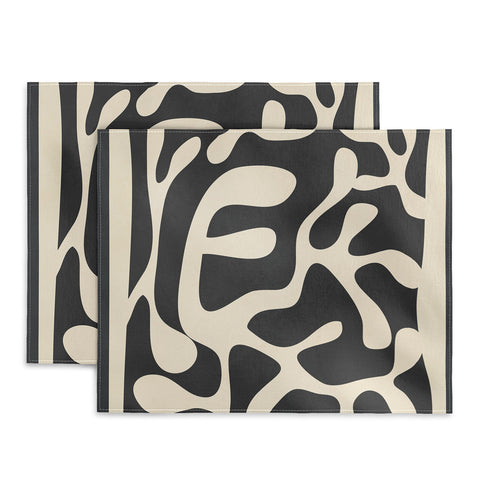 Nadja Minimalist Abstract Leaves 1 Placemat
