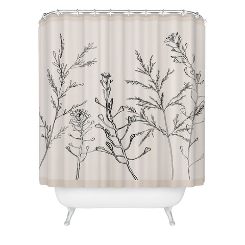 Nadja Minimalist Grass 2 Shower Curtain