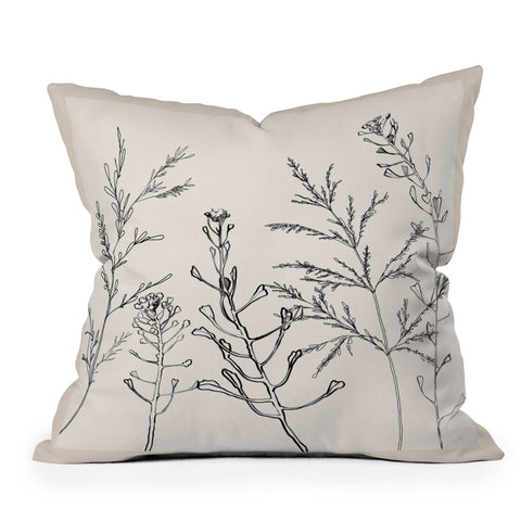 Nadja Minimalist Grass 2 Throw Pillow