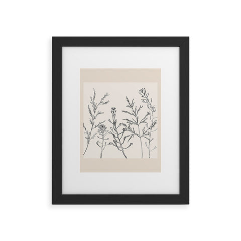 Nadja Minimalist Grass 2 Framed Art Print