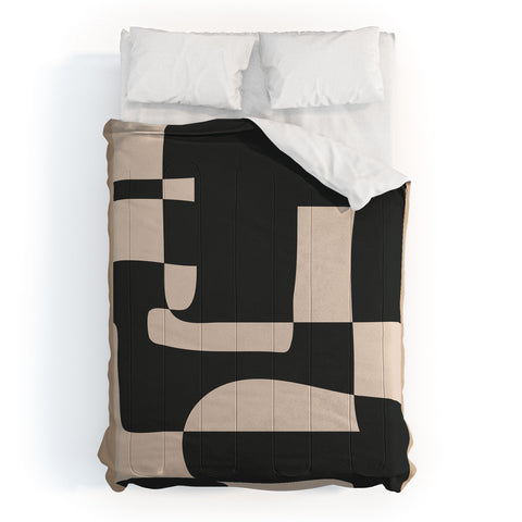 Nadja Modern Abstract Minimal Art 3 Comforter