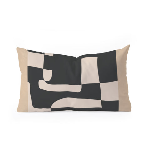 Nadja Modern Abstract Minimal Art 3 Oblong Throw Pillow
