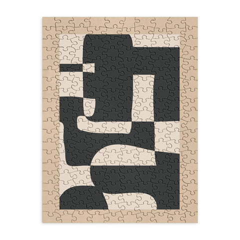Nadja Modern Abstract Minimal Art 3 Puzzle