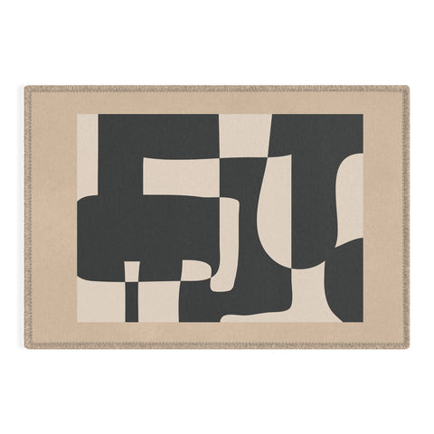 Nadja Modern Abstract Minimal Art 3 Outdoor Rug