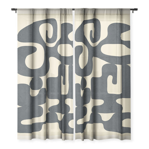 Nadja Modern Abstract Shapes 1 Sheer Non Repeat