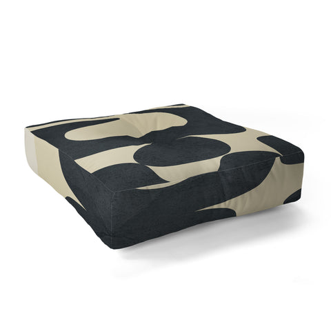 Nadja Modern Abstract Shapes 1 Floor Pillow Square