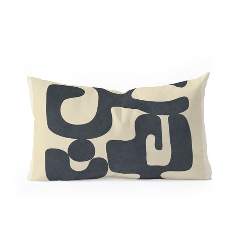 Nadja Modern Abstract Shapes 1 Oblong Throw Pillow